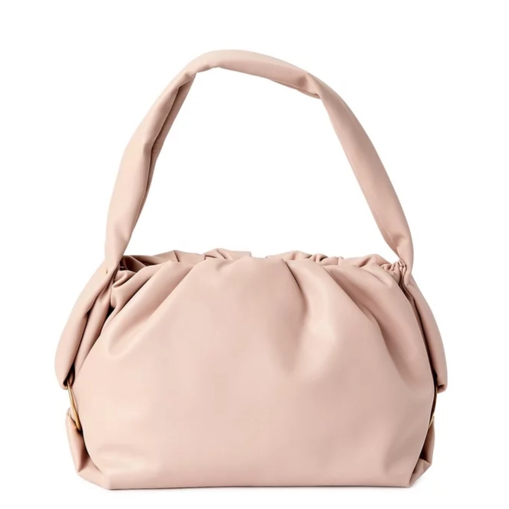 Women’s Slouchy Shoulder Hand Bag Rose Dust Purse